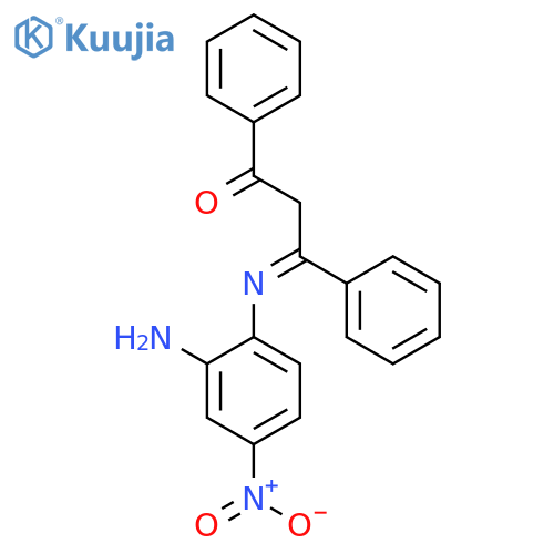 1-Propanone, 3-[(2-amino-4-nitrophenyl)imino]-1,3-diphenyl- structure