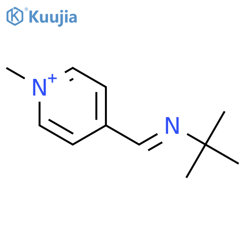 Pyridinium, 4-[[(1,1-dimethylethyl)imino]methyl]-1-methyl- structure