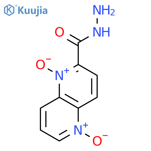 1,5-Naphthyridine-2-carboxylic acid, hydrazide, 1,5-dioxide structure