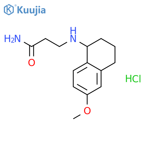 N~3~-(6-methoxy-1,2,3,4-tetrahydronaphthalen-1-yl)-beta-alaninamide hydrochloride structure