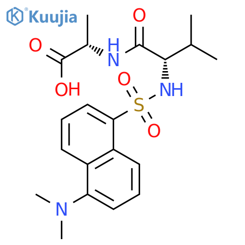 L-Alanine, N-[N-[[5-(dimethylamino)-1-naphthalenyl]sulfonyl]-L-valyl]- structure