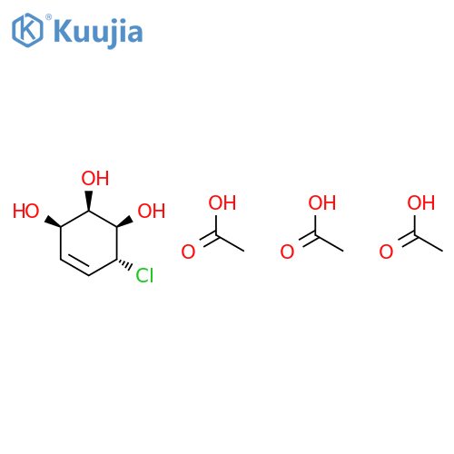 4-Cyclohexene-1,2,3-triol, 6-chloro-, triacetate, (1R,2R,3R,6R)-rel- structure