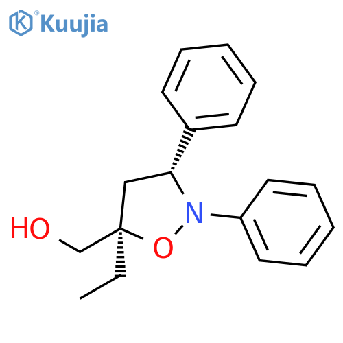 5-Isoxazolidinemethanol, 5-ethyl-2,3-diphenyl-, (3R,5R)- structure