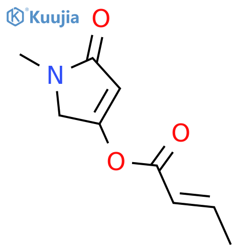 2-BUTENOIC ACID, 2,5-DIHYDRO-1-METHYL-5-OXO-1H-PYRROL-3-YL ESTER, (E)- structure