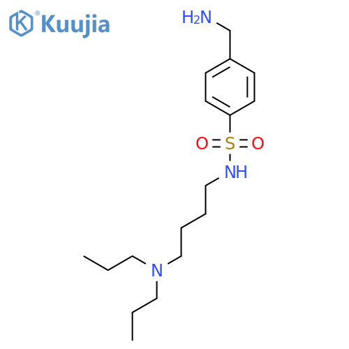 Benzenesulfonamide, 4-(aminomethyl)-N-[4-(dipropylamino)butyl]- structure