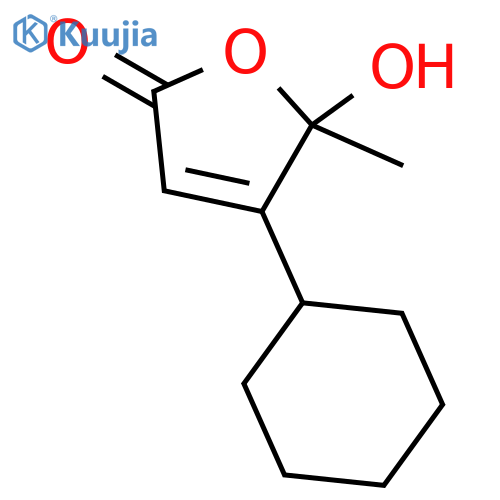 2(5H)-Furanone, 4-cyclohexyl-5-hydroxy-5-methyl- structure