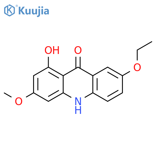 9(10H)-Acridinone, 7-ethoxy-1-hydroxy-3-methoxy- structure