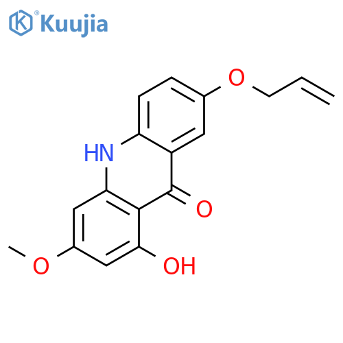 9(10H)-Acridinone, 1-hydroxy-3-methoxy-7-(2-propenyloxy)- structure