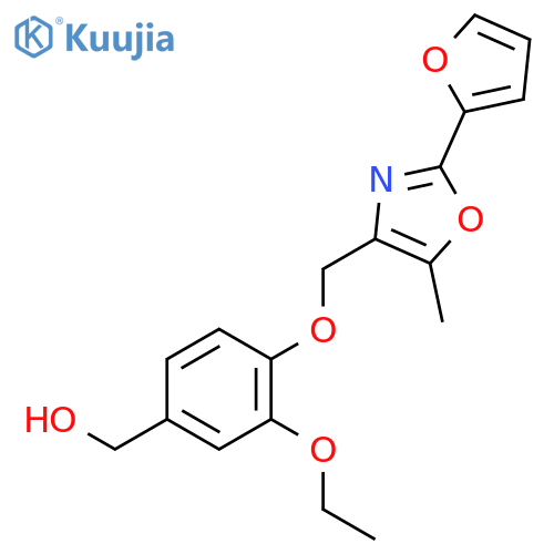 Benzenemethanol,3-ethoxy-4-[[2-(2-furanyl)-5-methyl-4-oxazolyl]methoxy]- structure