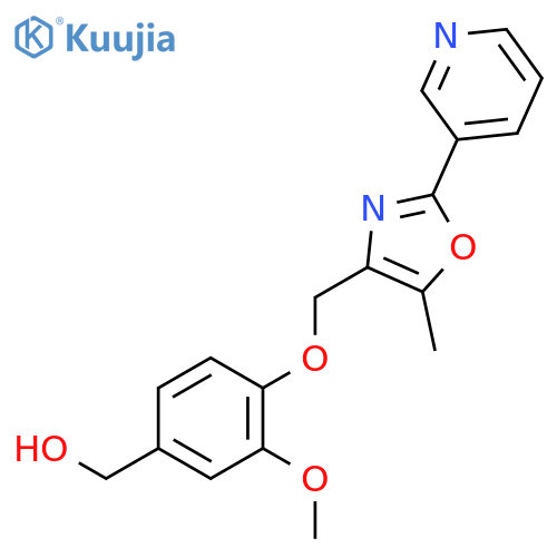 Benzenemethanol,3-methoxy-4-[[5-methyl-2-(3-pyridinyl)-4-oxazolyl]methoxy]- structure