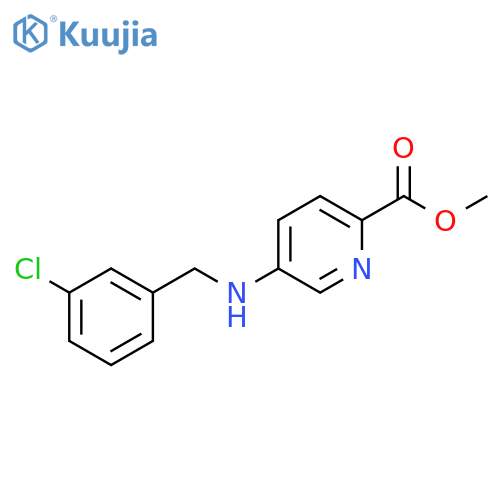 Methyl 5-((3-chlorobenzyl)amino)picolinate structure