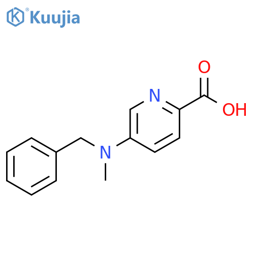 2-Pyridinecarboxylic acid, 5-[methyl(phenylmethyl)amino]- structure