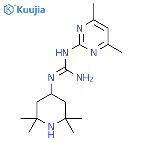 N-(4,6-Dimethylpyrimidin-2-yl)-N'-(2,2,6,6-tetramethylpiperidin-4-yl)guanidine structure