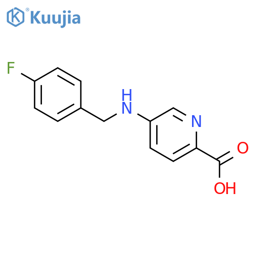 2-Pyridinecarboxylic acid, 5-[[(4-fluorophenyl)methyl]amino]- structure