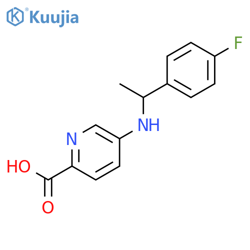 2-Pyridinecarboxylic acid, 5-[[1-(4-fluorophenyl)ethyl]amino]- structure