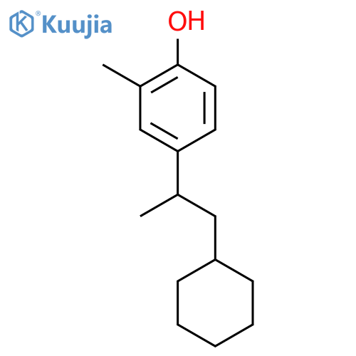 Phenol, 4-(2-cyclohexyl-1-methylethyl)-2-methyl- structure