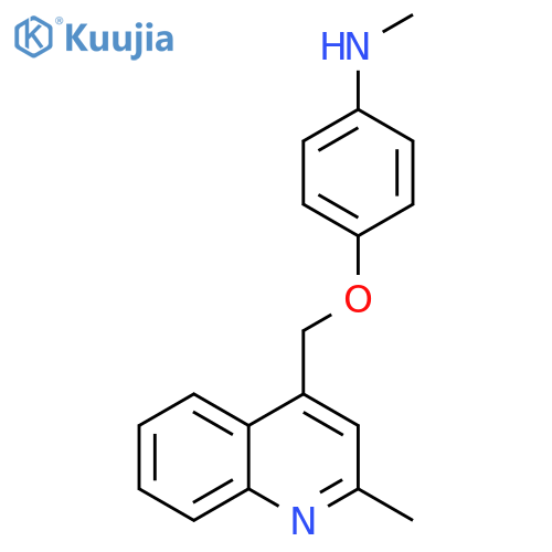 Benzenamine, N-methyl-4-[(2-methyl-4-quinolinyl)methoxy]- structure