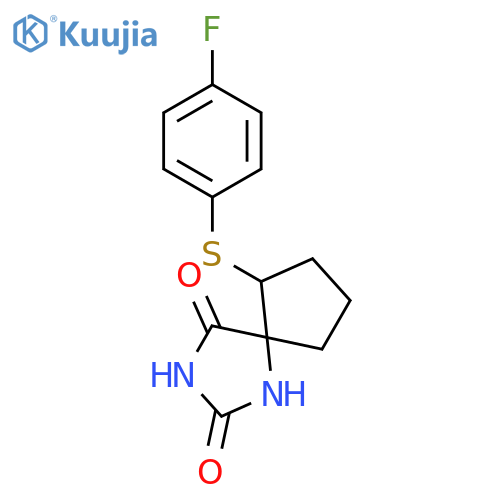 1,3-Diazaspiro[4.4]nonane-2,4-dione, 6-[(4-fluorophenyl)thio]- structure