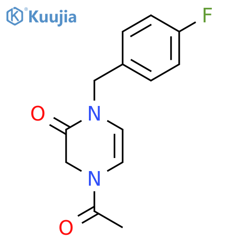 2(1H)-PYRAZINONE, 4-ACETYL-1-[(4-FLUOROPHENYL)METHYL]-3,4-DIHYDRO- structure