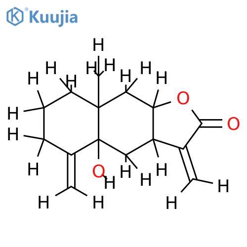 (5beta,8beta)-5-Hydroxy-4(15),11(13)-eudesmadien-12,8-olide structure