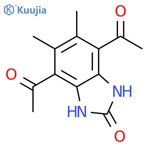 2H-Benzimidazol-2-one, 4,7-diacetyl-1,3-dihydro-5,6-dimethyl- structure