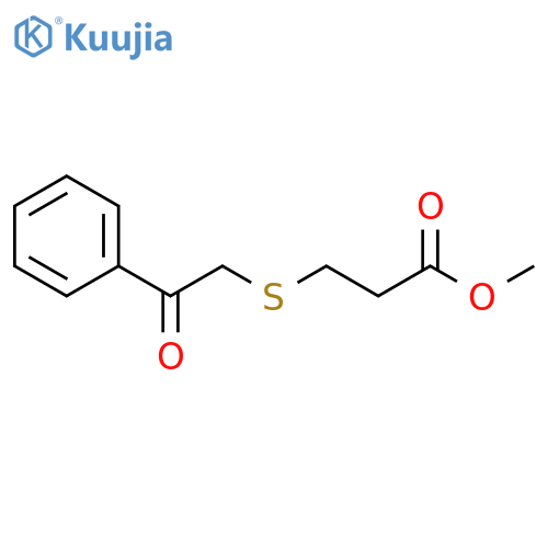 Propanoic acid, 3-[(2-oxo-2-phenylethyl)thio]-, methyl ester structure