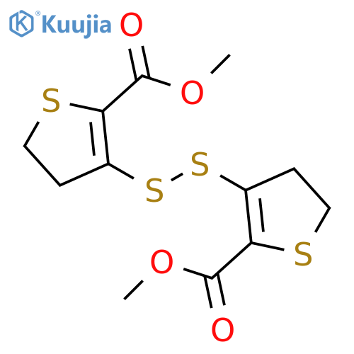 2-Thiophenecarboxylic acid, 3,3'-dithiobis[4,5-dihydro-, dimethyl ester structure