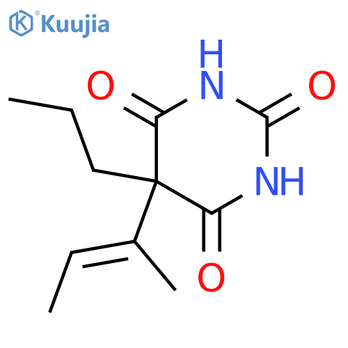 2,4,6(1H,3H,5H)-Pyrimidinetrione,5-(1-methyl-1-propen-1-yl)-5-propyl- structure