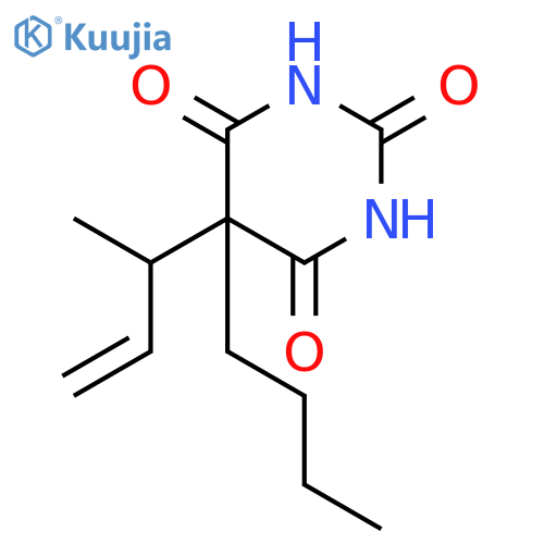2,4,6(1H,3H,5H)-PYRIMIDINETRIONE, 5-BUTYL-5-(1-METHYL-2-PROPENYL)- structure