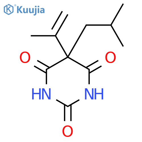 2,4,6(1H,3H,5H)-Pyrimidinetrione,5-(1-methylethenyl)-5-(2-methylpropyl)- structure