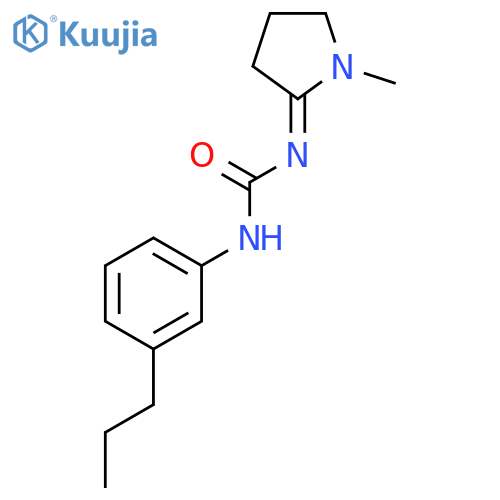 Urea, (1-methyl-2-pyrrolidinylidene)(3-propylphenyl)- structure