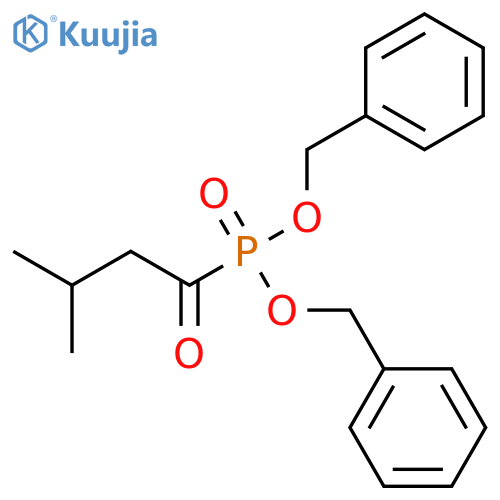 PHOSPHONIC ACID, (3-METHYL-1-OXOBUTYL)-, BIS(PHENYLMETHYL) ESTER structure