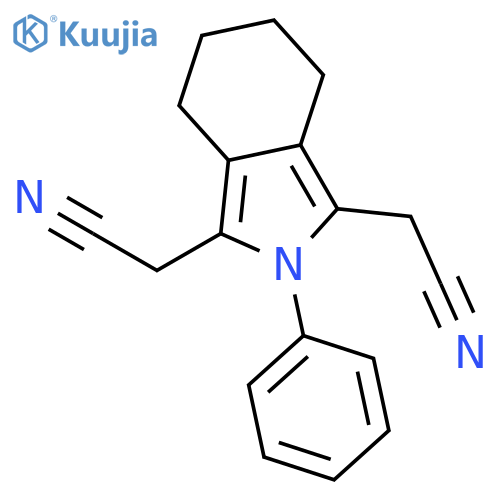 2H-ISOINDOLE-1,3-DIACETONITRILE, 4,5,6,7-TETRAHYDRO-2-PHENYL- structure
