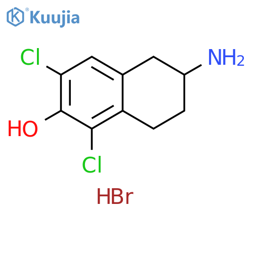 2-Naphthalenol, 6-amino-1,3-dichloro-5,6,7,8-tetrahydro-, hydrobromide (1:1) structure
