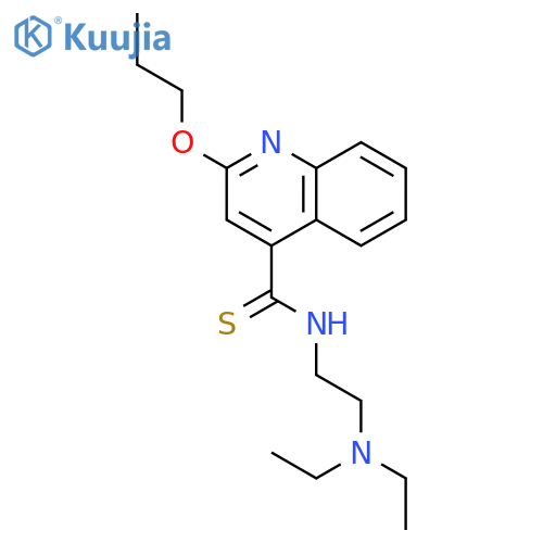4-QUINOLINECARBOTHIOAMIDE, N-[2-(DIETHYLAMINO)ETHYL]-2-PROPOXY- structure