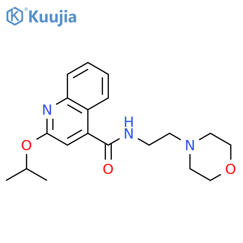 4-QUINOLINECARBOXAMIDE, 2-(1-METHYLETHOXY)-N-[2-(4-MORPHOLINYL)ETHYL]- structure