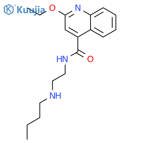 4-Quinolinecarboxamide, N-[2-(butylamino)ethyl]-2-ethoxy- structure