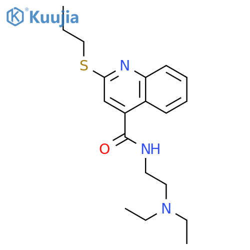 4-QUINOLINECARBOXAMIDE, N-[2-(DIETHYLAMINO)ETHYL]-2-(PROPYLTHIO)- structure