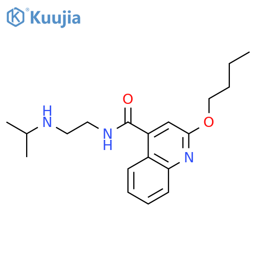 4-Quinolinecarboxamide, 2-butoxy-N-[2-[(1-methylethyl)amino]ethyl]- structure