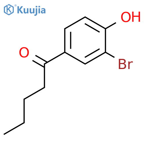 1-Pentanone, 1-(3-bromo-4-hydroxyphenyl)- structure
