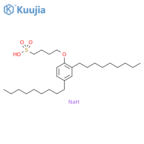 1-Butanesulfonic acid, 4-(2,4-dinonylphenoxy)-, sodium salt (1:1) structure