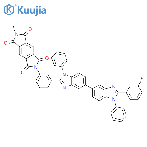 Poly[(5,7-dihydro-1,3,5,7-tetraoxobenzo[1,2-c:4,5-c']dipyrrole-2,6(1H,3H)-diyl)-1,3-phenylene(1,1'-diphenyl[5,5'-bi-1H-benzimidazole]-2,2'-diyl)-1,3-phenylene] structure