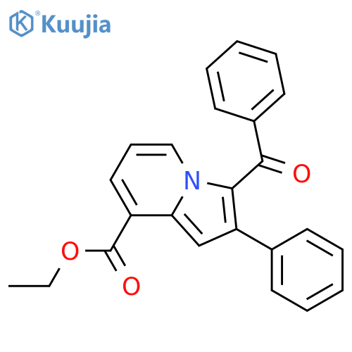 8-INDOLIZINECARBOXYLIC ACID, 3-BENZOYL-2-PHENYL-, ETHYL ESTER structure