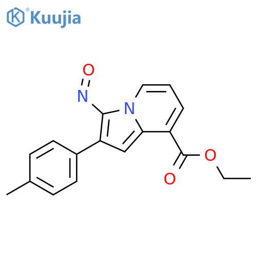 8-INDOLIZINECARBOXYLIC ACID, 2-(4-METHYLPHENYL)-3-NITROSO-, ETHYL ESTER structure