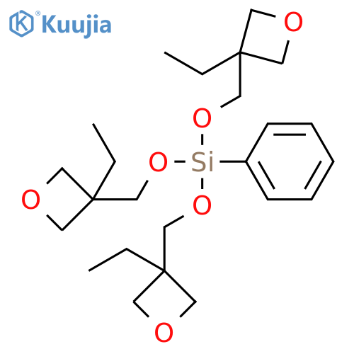 Tris[(3-ethyloxetan-3-yl)methoxy](phenyl)silane structure