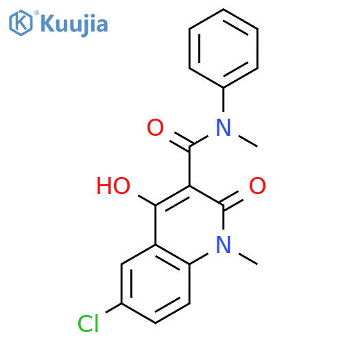 3-QUINOLINECARBOXAMIDE, 6-CHLORO-1,2-DIHYDRO-4-HYDROXY-N,1-DIMETHYL-2-OXO-N-PHENYL- structure