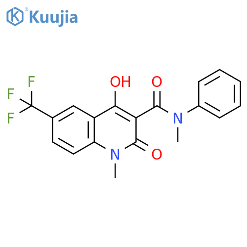 3-QUINOLINECARBOXAMIDE, 1,2-DIHYDRO-4-HYDROXY-N,1-DIMETHYL-2-OXO-N-PHENYL-6-(TRIFLUOROMETHYL)- structure