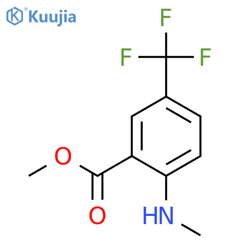 BENZOIC ACID, 2-(METHYLAMINO)-5-(TRIFLUOROMETHYL)-, METHYL ESTER structure