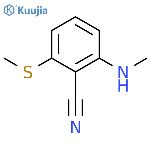 Benzonitrile, 2-(methylamino)-6-(methylthio)- structure