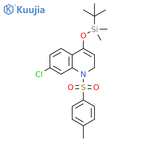 Quinoline, 7-chloro-4-[[(1,1-dimethylethyl)dimethylsilyl]oxy]-1,2-dihydro-1-[(4-methylphenyl)sulfonyl]- structure